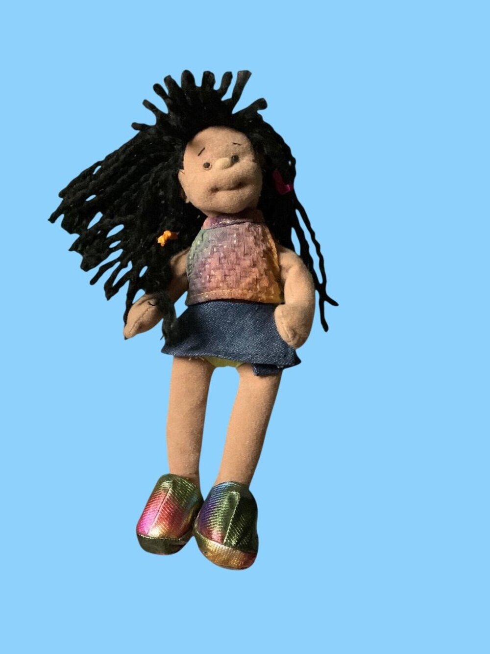 2002 TY Teenie Beanie Boppers Jazzy Jessie Posable 8" Doll African American